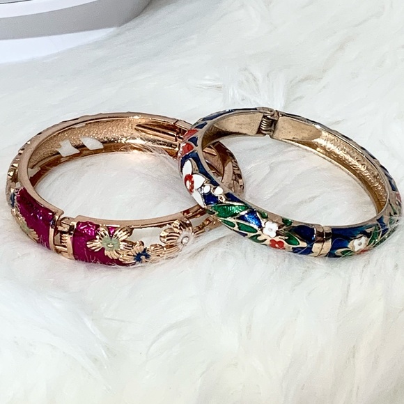 Jiu Long Xing Ceramic Bangle Bracelets NWOT - Picture 1 of 6